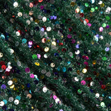 Green Fantasy Tulle with Multicoloured Sequin Fabric - Ribes y Casals
