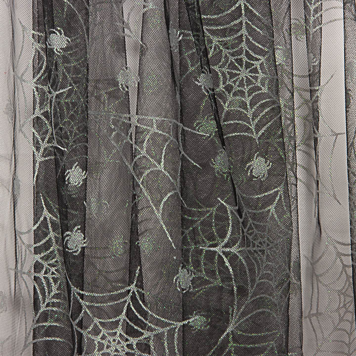 Black Tulle with Silver Spiders – Halloween print - Ribes y Casals