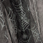 Black Tulle with Silver Spiders – Halloween print - Ribes y Casals