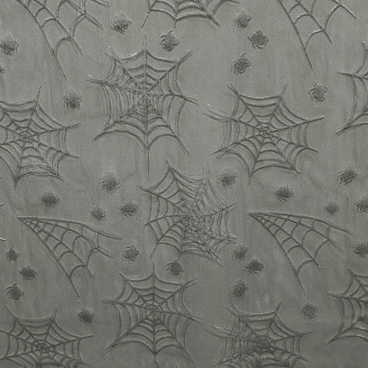 Black Tulle with Silver Spiders – Halloween print - Ribes y Casals