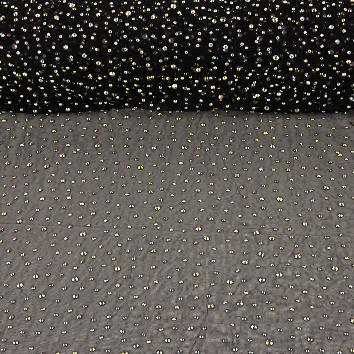 Black Tulle with Iridescent Beading - Ribes y Casals