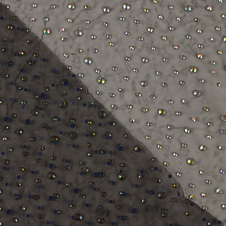 Black Tulle with Iridescent Beading - Ribes y Casals