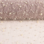 Pink Tulle Nude Make-up with Pearls - Ribes y Casals