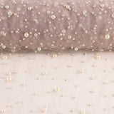 Pink Tulle Nude Make-up with Pearls - Ribes y Casals