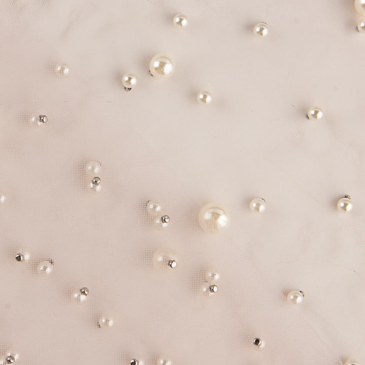 Pink Tulle Nude Make-up with Pearls - Ribes y Casals