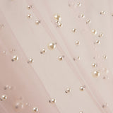 Pink Tulle Nude Make-up with Pearls - Ribes y Casals
