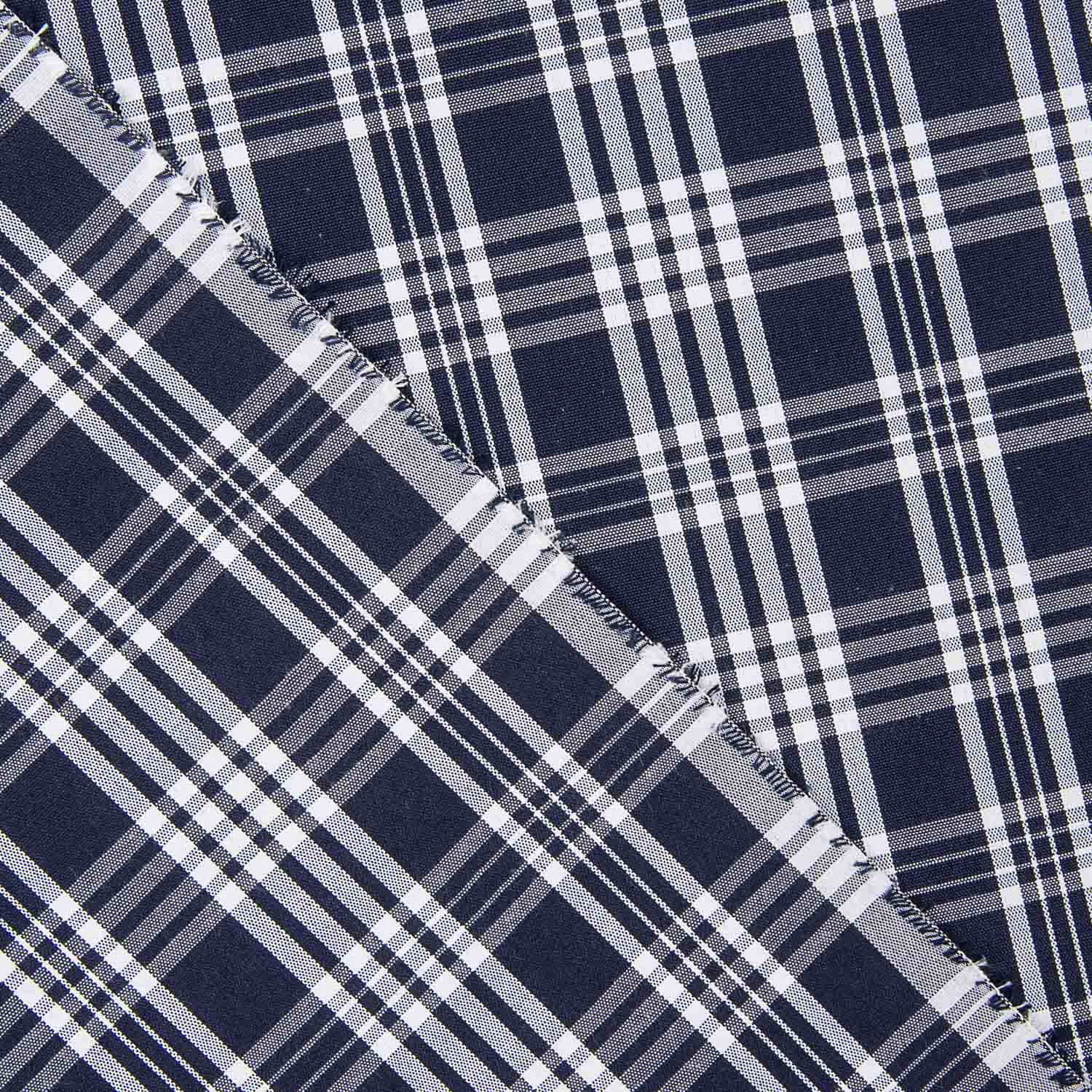 Gingham pattern in navy blue and white - Ribes y Casals