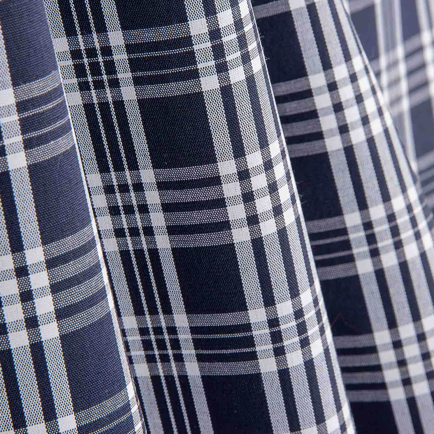 Gingham pattern in navy blue and white - Ribes y Casals