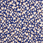 Silver Lurex Viscose with Blue Hearts - Ribes y Casals
