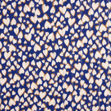 Silver Lurex Viscose with Blue Hearts - Ribes y Casals