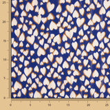 Silver Lurex Viscose with Blue Hearts - Ribes y Casals