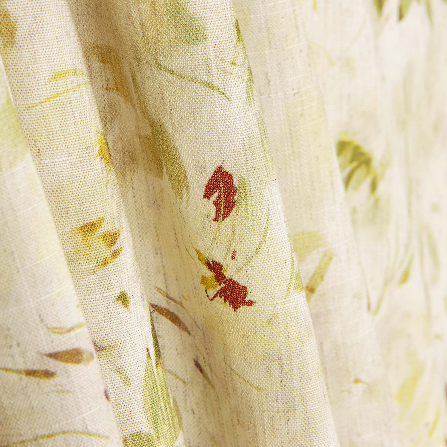 Natural Watercolour-Print Viscose-Linen - Ribes y Casals