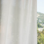 Rustic Linen-Effect Sheer Curtain in Natural White - Ribes y Casals