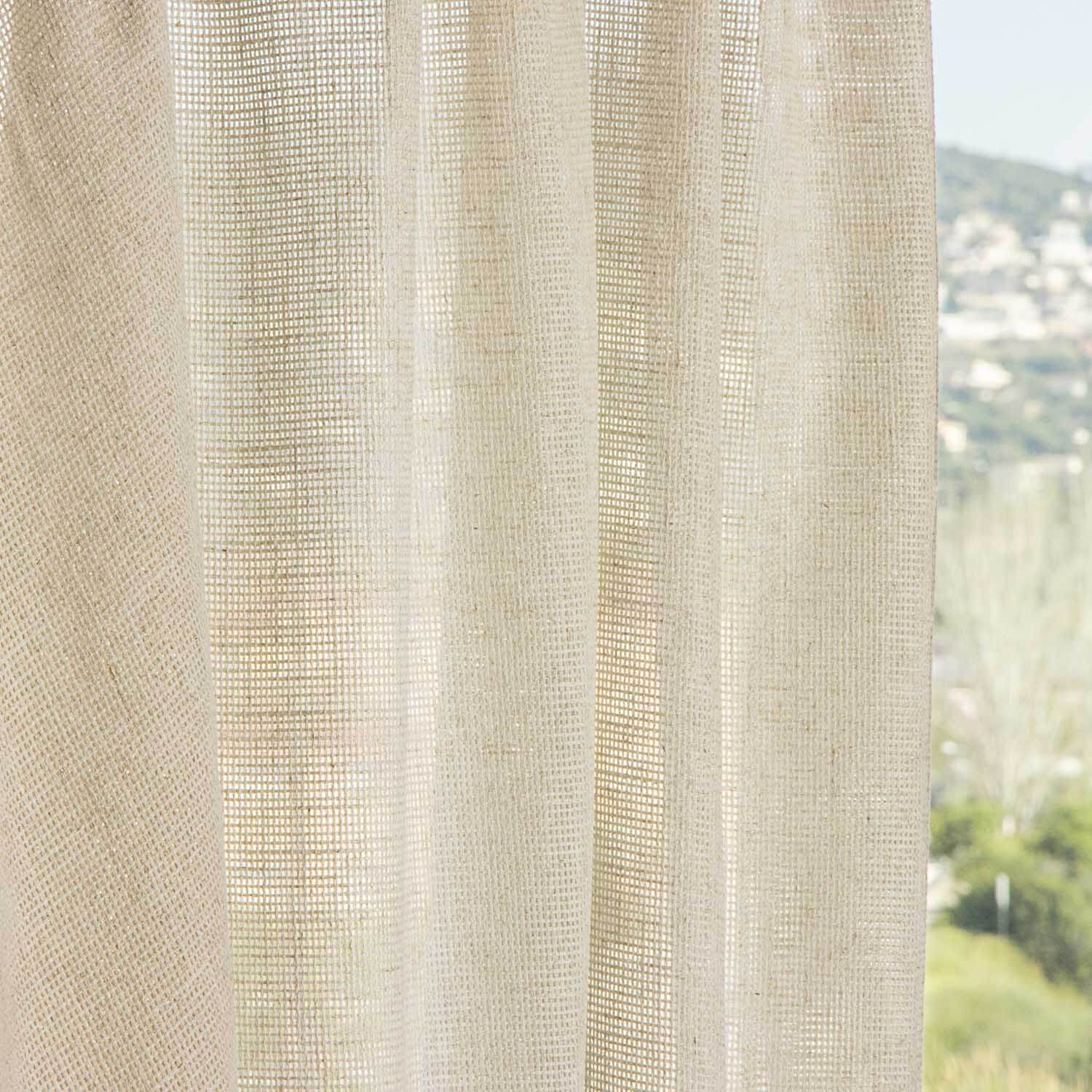 Natural Linen Colour Mesh Sheer - Ribes y Casals