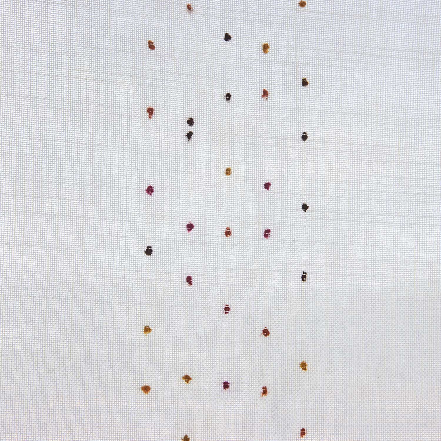 Striped Plumeti Sheer Curtain in Autumnal Tones - Ribes y Casals