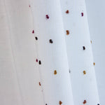 Striped Plumeti Sheer Curtain in Autumnal Tones - Ribes y Casals
