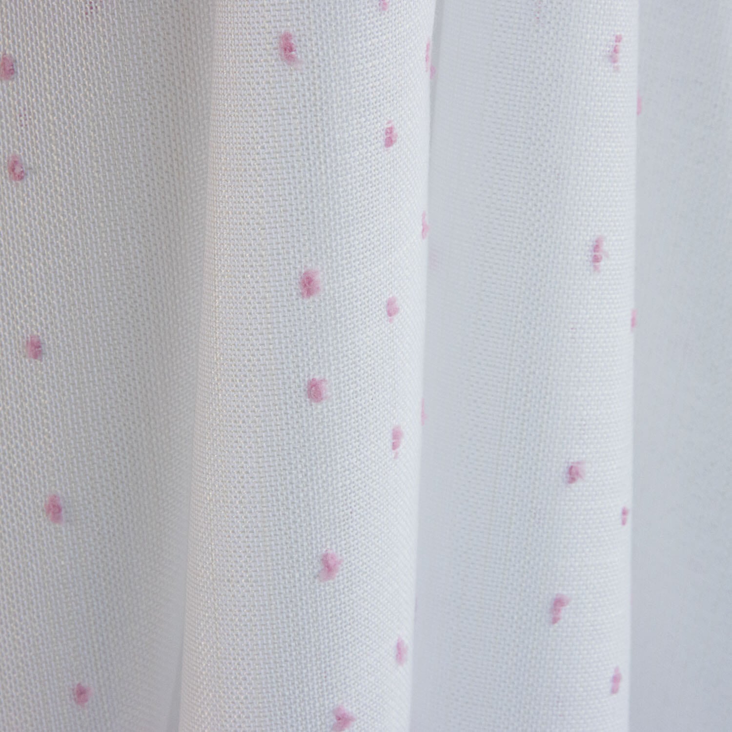 Pink Striped Plumeti Sheer Curtain - Ribes y Casals