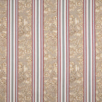 Versailles Garden Cotton Canvas with Beige and Maroon Stripes - Ribes y Casals