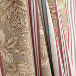 Versailles Garden Cotton Canvas with Beige and Maroon Stripes - Ribes y Casals