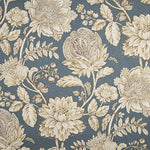 Imperial Blue Cotton Canvas with Linen Fabric Effect - Ribes y Casals