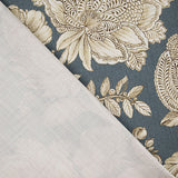 Imperial Blue Cotton Canvas with Linen Fabric Effect - Ribes y Casals