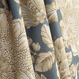 Imperial Blue Cotton Canvas with Linen Fabric Effect - Ribes y Casals
