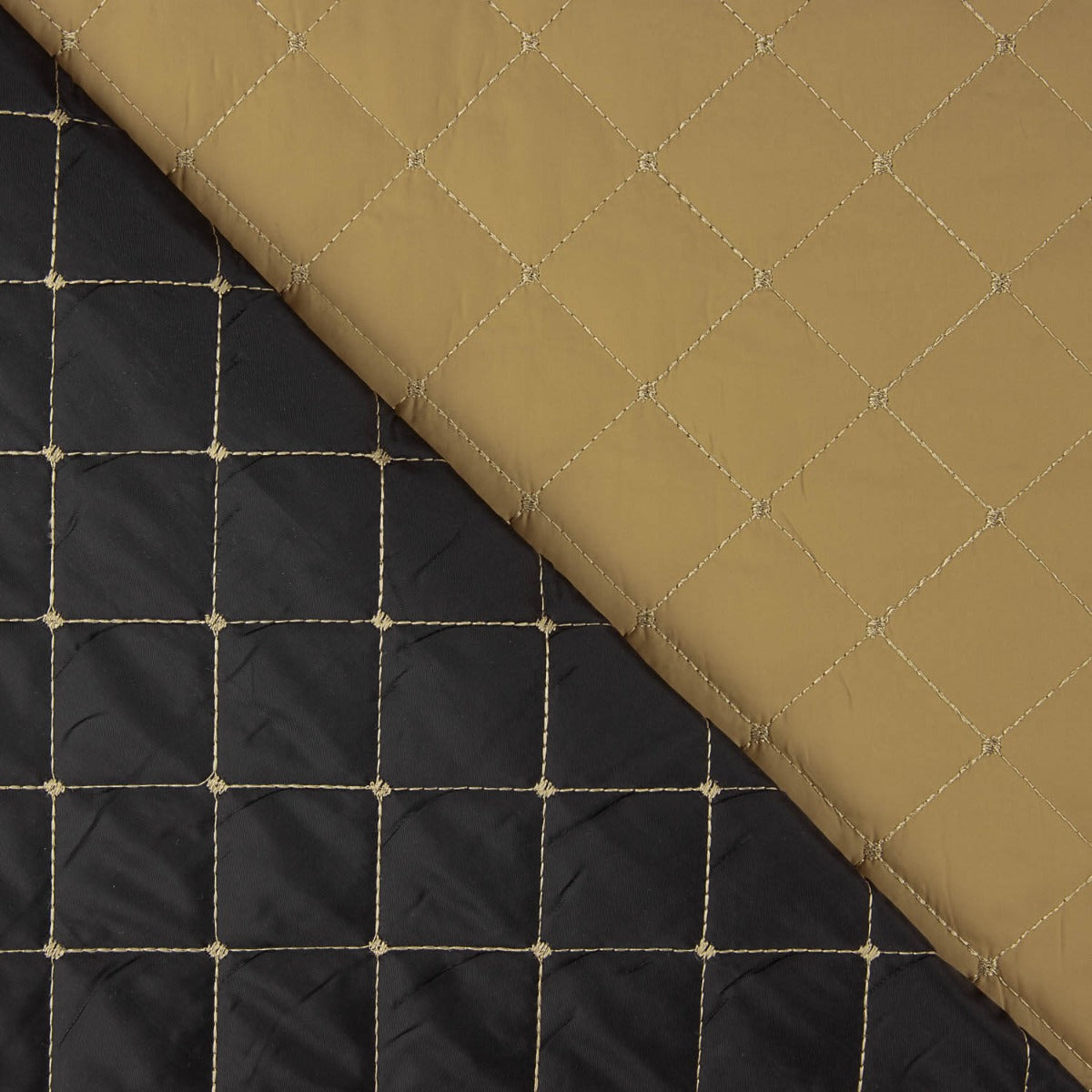 Reversible Quilted Fabric – Camel y Black - Ribes y Casals