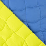 Reversible Quilted Fabric Blue and Lime - Ribes y Casals
