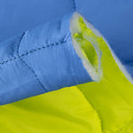 Reversible Quilted Fabric Blue and Lime - Ribes y Casals