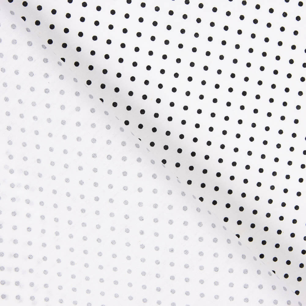 Ecru Polka Dots Cotton Poplin - Ribes y Casals