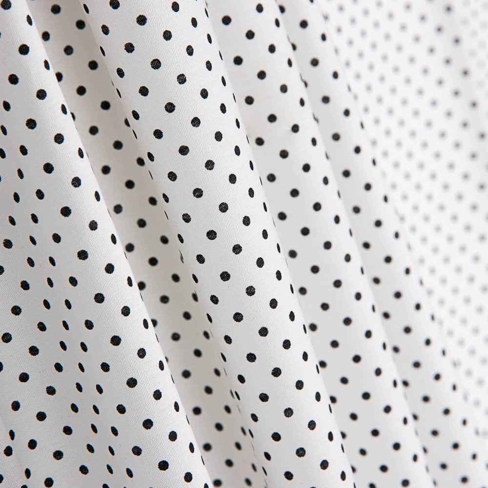 Ecru Polka Dots Cotton Poplin - Ribes y Casals