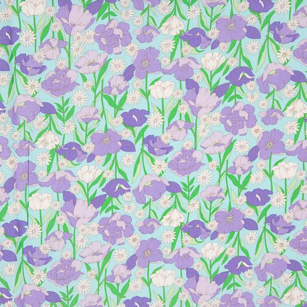 Cotton Poplin Poppies Veri Peri - Ribes y Casals