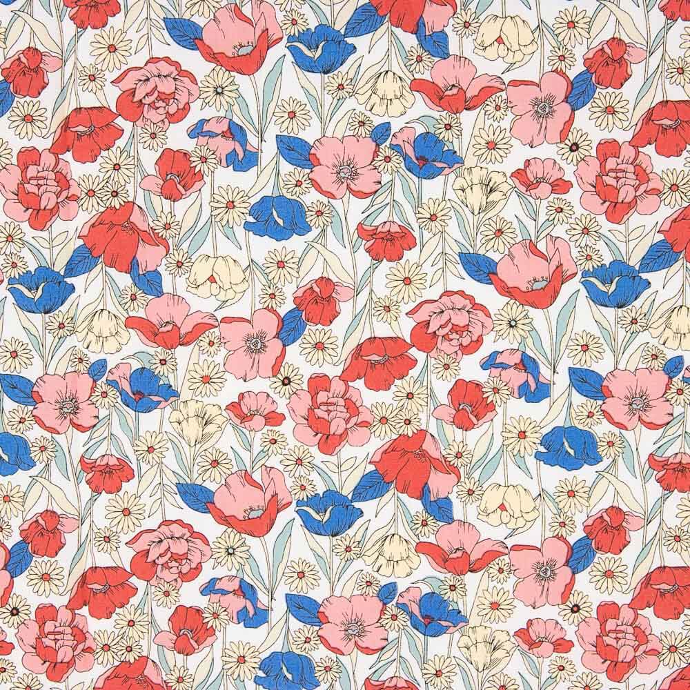 Poppies Red Cotton Poplin - Ribes y Casals