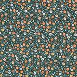 Antibacterial Green Flowers Cotton - Ribes y Casals