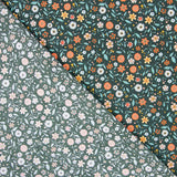 Antibacterial Green Flowers Cotton - Ribes y Casals