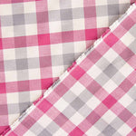 Pink-Gray Checked Cotton Tablecloth - Ribes y Casals