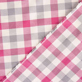 Pink-Gray Checked Cotton Tablecloth - Ribes y Casals