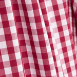 Burgundy Maxi Check Cotton Poplin - Ribes y Casals