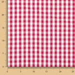 Burgundy Maxi Check Cotton Poplin - Ribes y Casals