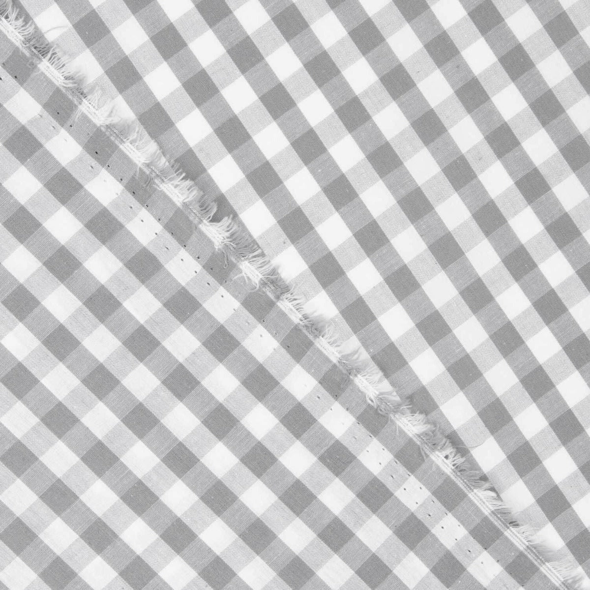 Grey Maxi Check Cotton Poplin - Ribes y Casals