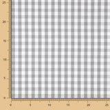 Grey Maxi Check Cotton Poplin - Ribes y Casals