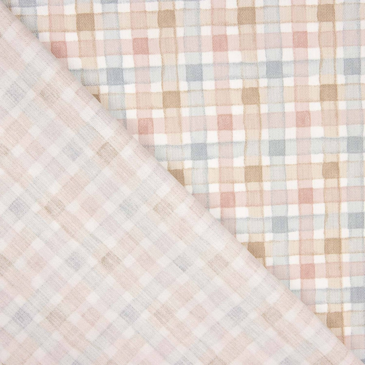 Viyela Cotton Pink Squares - Ribes y Casals