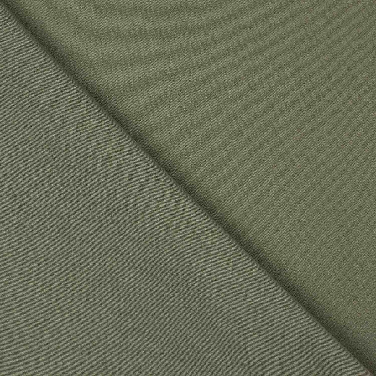 Khaki Green Stretch Cotton Twill - Ribes y Casals