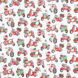 Retal Algodón Estampado Vespas Italia 90x160cm - Ribes y Casals