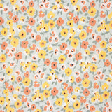 Cotton Poplin Flowers Sage Green - Ribes y Casals