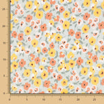 Cotton Poplin Flowers Sage Green - Ribes y Casals