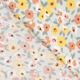 Cotton Poplin Flowers Sage Green - Ribes y Casals