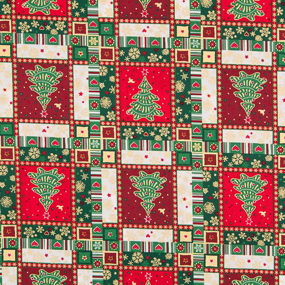 Algodón Patch Arbol Navidad - Ribes y Casals