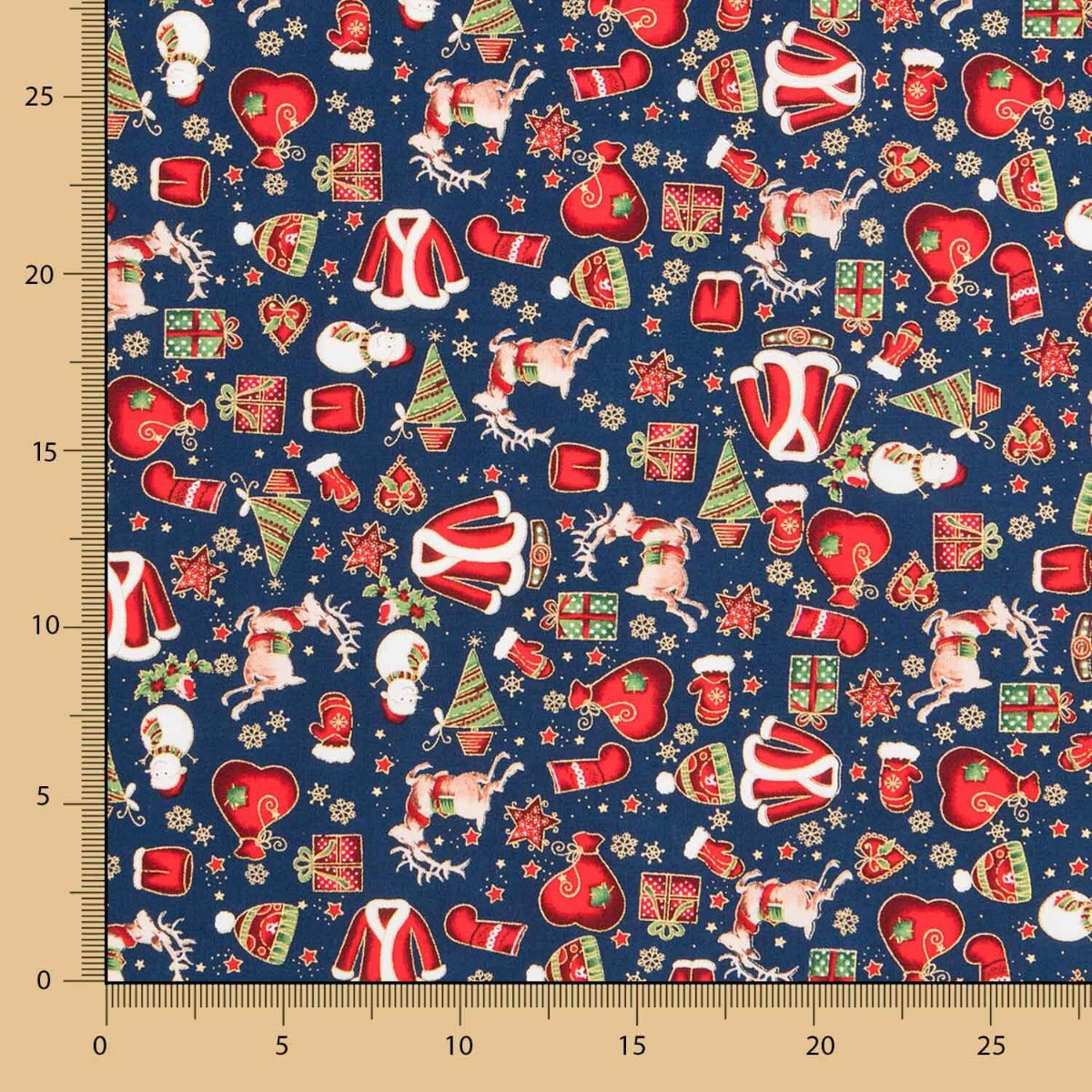 Algodón Navidad Casaca Azul - Ribes y Casals