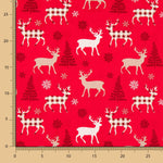 Scrap Algodón Renos Rojo 80x140cm - Ribes y Casals